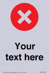 IV7129: Custom plain background, red circle with a cross