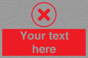 IV7130: Custom red background, red cross in circle sign