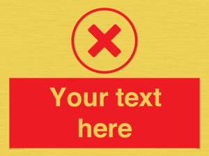 IV7130: Custom red background, red cross in circle sign