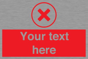 IV7130: Custom red background, red cross in circle sign
