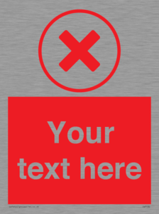 IV7130: Custom red background, red cross in circle sign