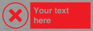 IV7130: Custom red background, red cross in circle sign