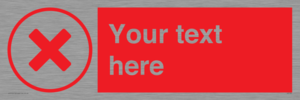 IV7130: Custom red background, red cross in circle sign