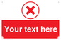IV7130: Custom red background, red cross in circle sign