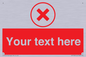 IV7130: Custom red background, red cross in circle sign