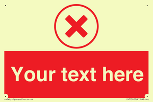 IV7130: Custom red background, red cross in circle sign