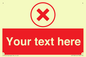 IV7130: Custom red background, red cross in circle sign
