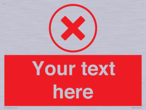 IV7130: Custom red background, red cross in circle sign