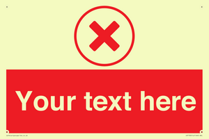 IV7130: Custom red background, red cross in circle sign