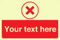 IV7130: Custom red background, red cross in circle sign