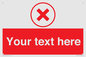 IV7130: Custom red background, red cross in circle sign