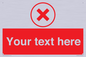IV7130: Custom red background, red cross in circle sign