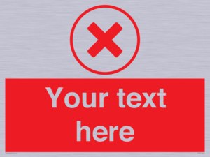 IV7130: Custom red background, red cross in circle sign