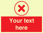 IV7130: Custom red background, red cross in circle sign