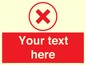 IV7130: Custom red background, red cross in circle sign