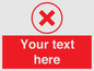 IV7130: Custom red background, red cross in circle sign