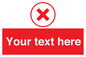 IV7130: Custom red background, red cross in circle sign