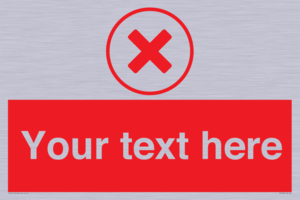 IV7130: Custom red background, red cross in circle sign
