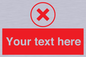 IV7130: Custom red background, red cross in circle sign