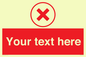 IV7130: Custom red background, red cross in circle sign