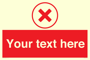 IV7130: Custom red background, red cross in circle sign