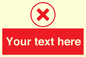 IV7130: Custom red background, red cross in circle sign