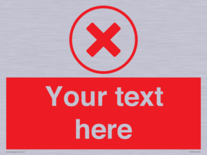 IV7130: Custom red background, red cross in circle sign