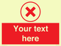 IV7130: Custom red background, red cross in circle sign