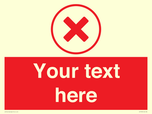 IV7130: Custom red background, red cross in circle sign