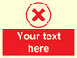 IV7130: Custom red background, red cross in circle sign