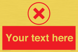 IV7130: Custom red background, red cross in circle sign