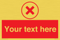 IV7130: Custom red background, red cross in circle sign