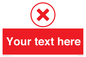 IV7130: Custom red background, red cross in circle sign