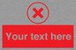 IV7130: Custom red background, red cross in circle sign