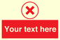 IV7130: Custom red background, red cross in circle sign