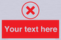 IV7130: Custom red background, red cross in circle sign