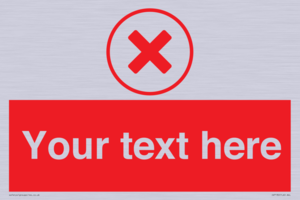 IV7130: Custom red background, red cross in circle sign