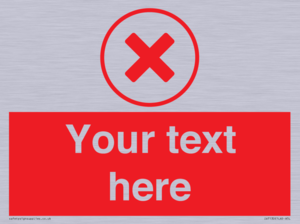 IV7130: Custom red background, red cross in circle sign