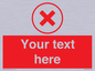 IV7130: Custom red background, red cross in circle sign