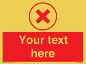 IV7130: Custom red background, red cross in circle sign