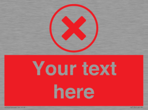 IV7130: Custom red background, red cross in circle sign