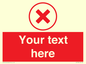 IV7130: Custom red background, red cross in circle sign