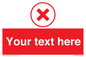 IV7130: Custom red background, red cross in circle sign