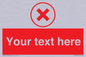 IV7130: Custom red background, red cross in circle sign