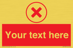 IV7130: Custom red background, red cross in circle sign
