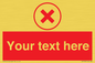 IV7130: Custom red background, red cross in circle sign