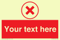 IV7130: Custom red background, red cross in circle sign