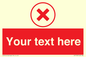 IV7130: Custom red background, red cross in circle sign