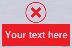 IV7130: Custom red background, red cross in circle sign