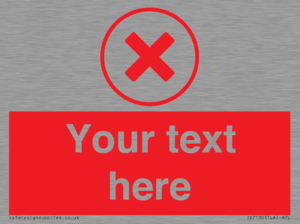 IV7130: Custom red background, red cross in circle sign